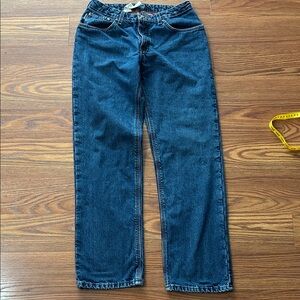 Vintage Carhartt Women’s 8 Flannel Lined No Stretch Med Wash Straight Leg Size 8